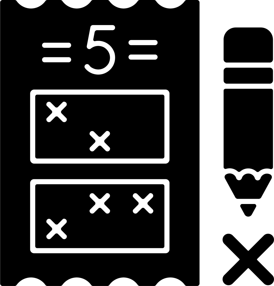 Lottery types black glyph icons set on white space