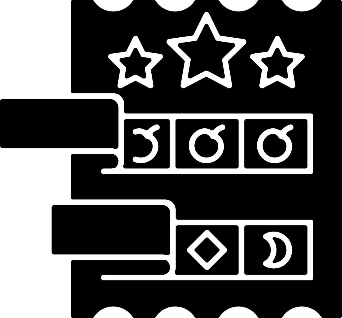 Lottery types black glyph icons set on white space