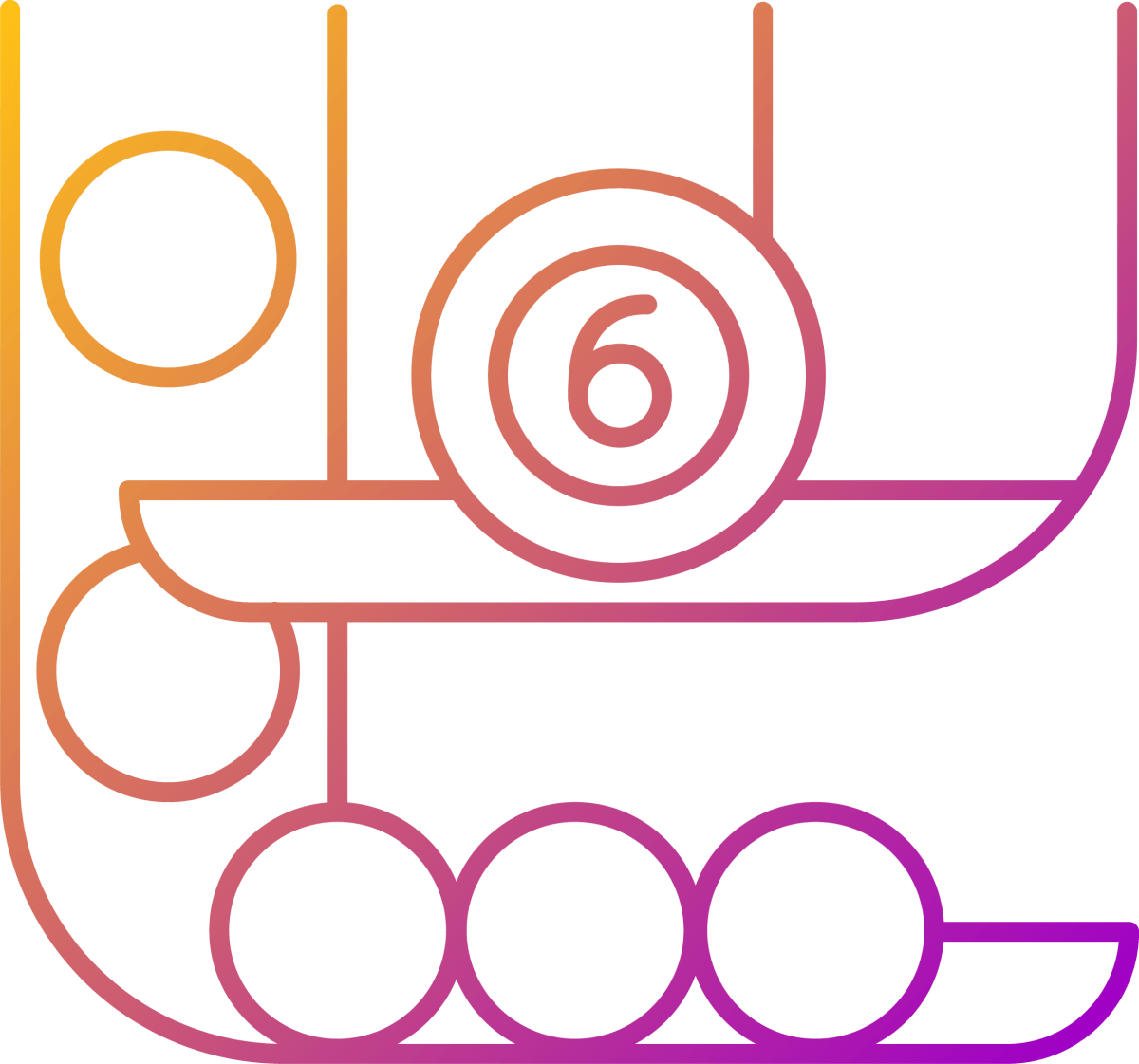 Lottery types gradient linear vector icons set