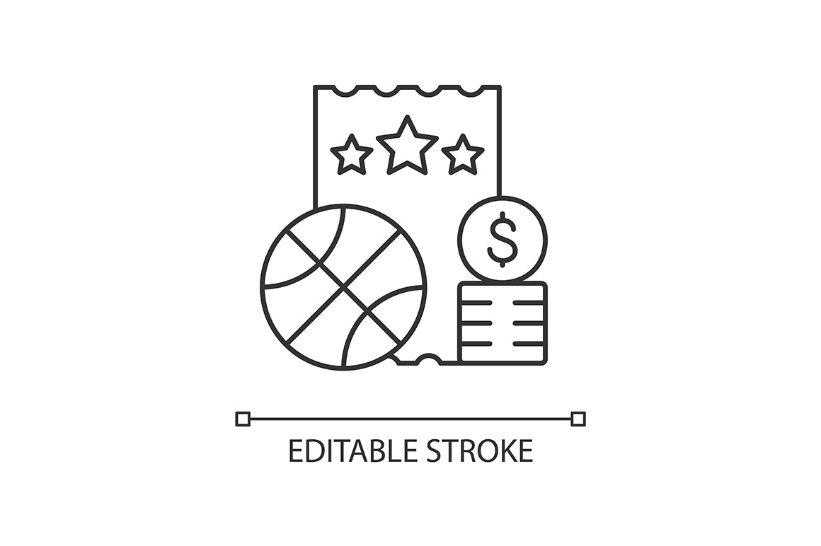 Lottery types linear icons set for dark and light mode