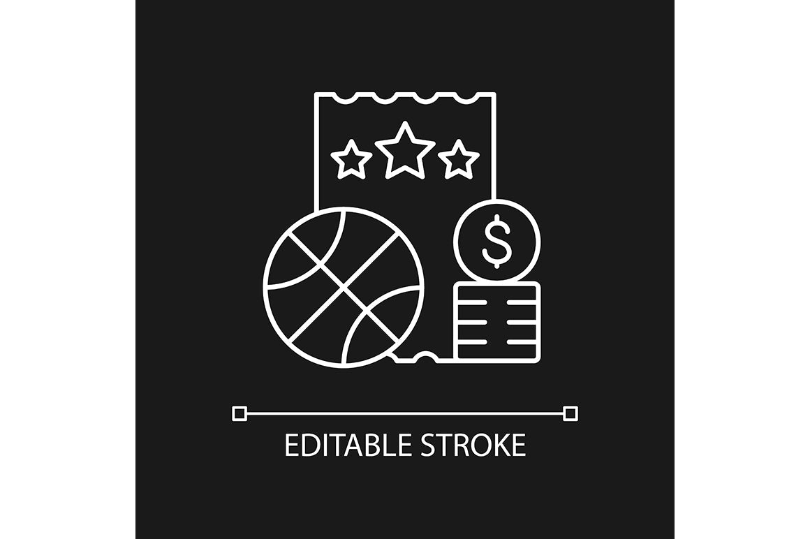 Lottery types linear icons set for dark and light mode