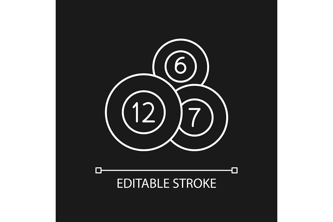 Lottery types linear icons set for dark and light mode