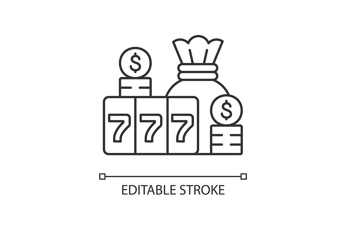 Lottery types linear icons set for dark and light mode