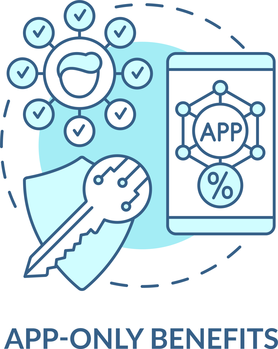 Loyalty Program Blue Icons Bundle