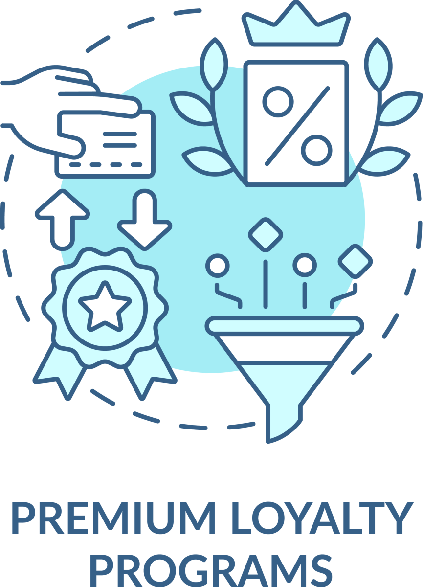 Loyalty Program Blue Icons Bundle
