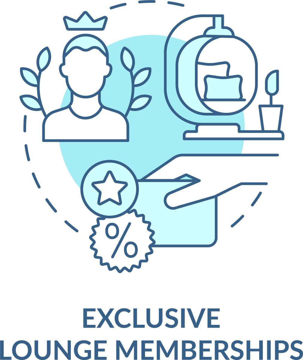 Loyalty Program Blue Icons Bundle
