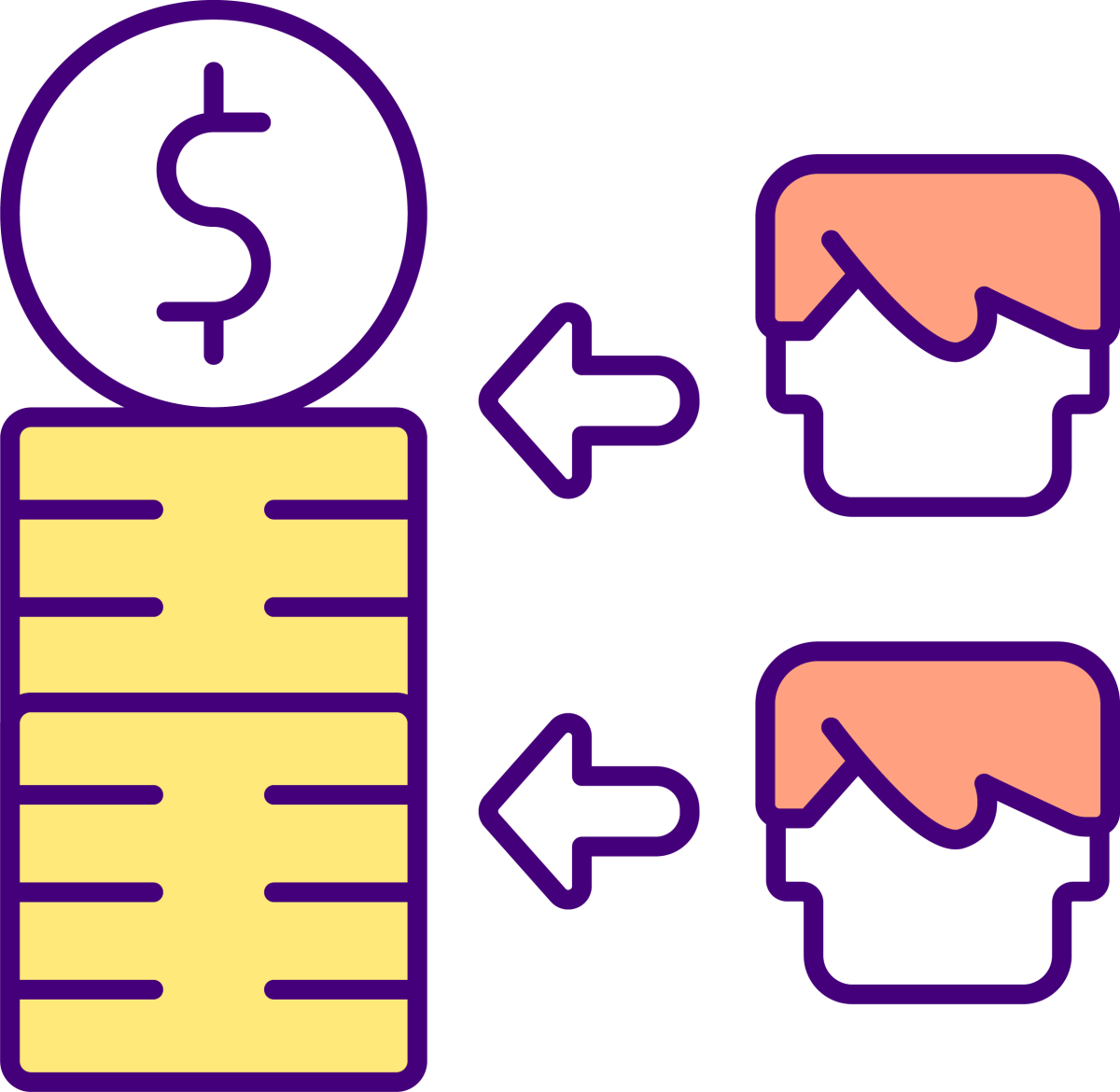 Loyalty program related light and dark theme RGB color icons set