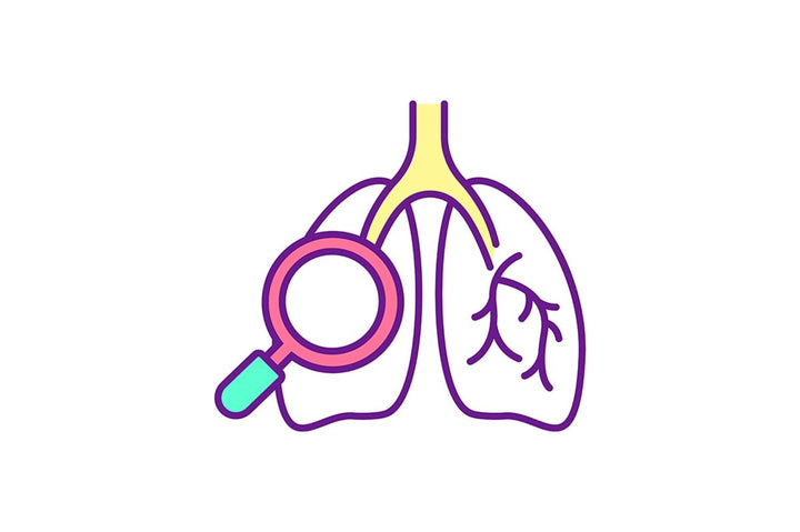 Lungs health care RGB color icons set