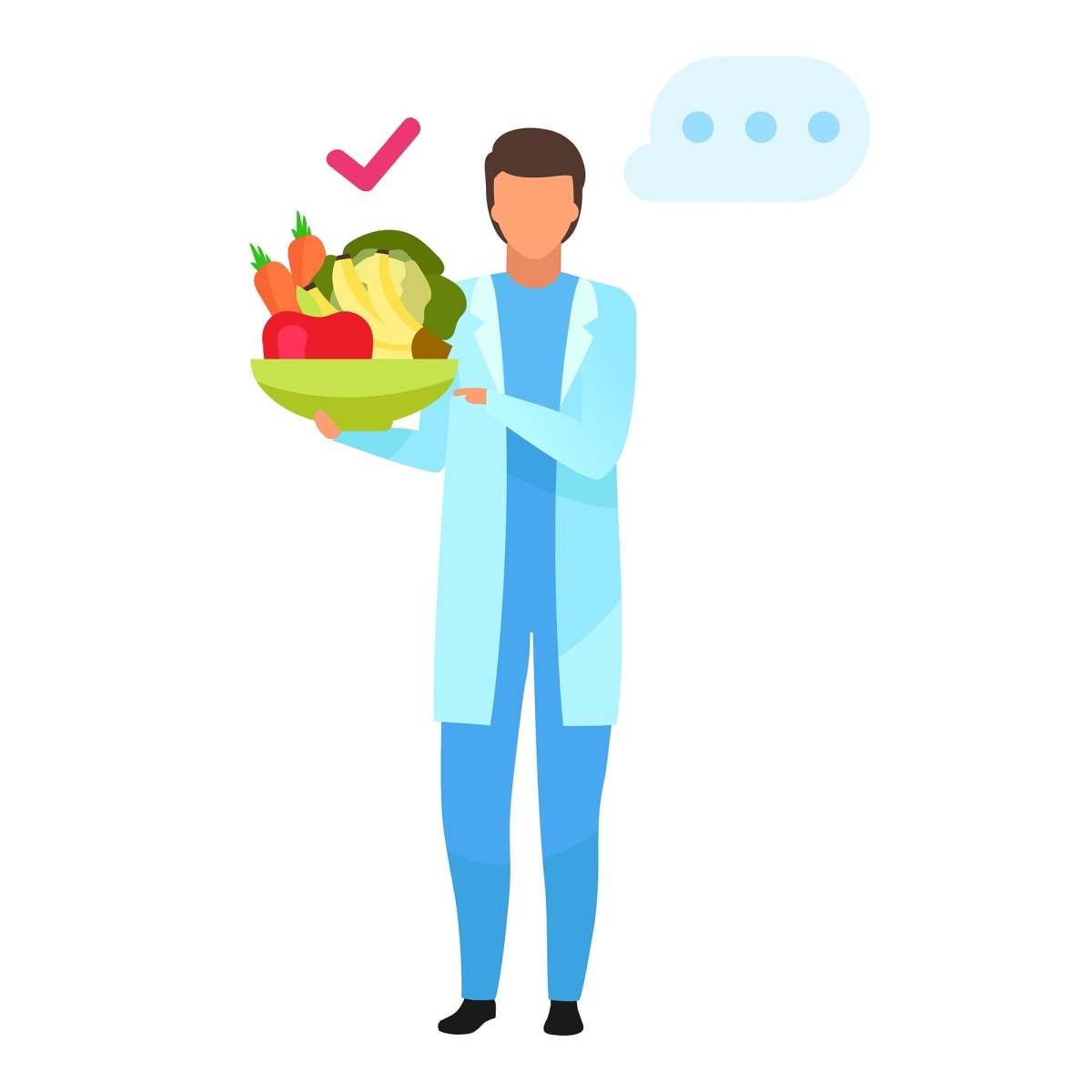 Male obesity problem flat vector illustrations set
