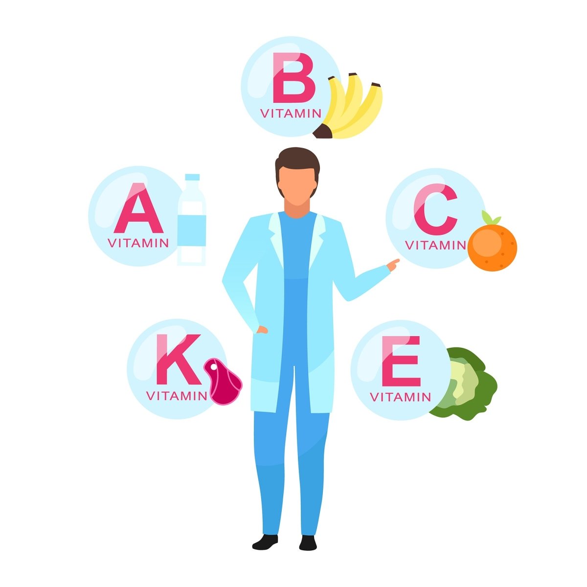 Male obesity problem flat vector illustrations set