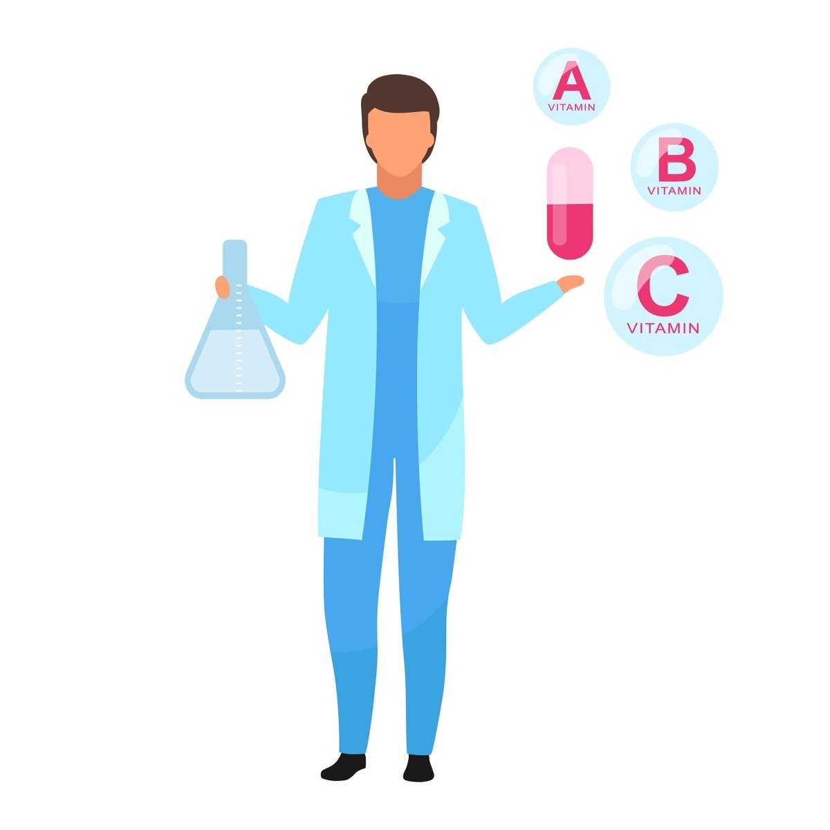 Male obesity problem flat vector illustrations set