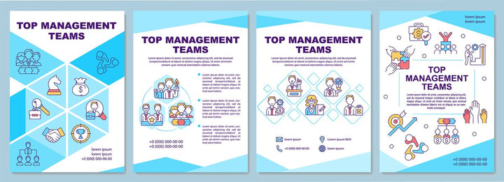 Management brochure template bundle