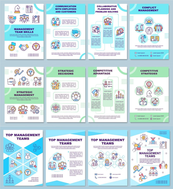 Management brochure template bundle