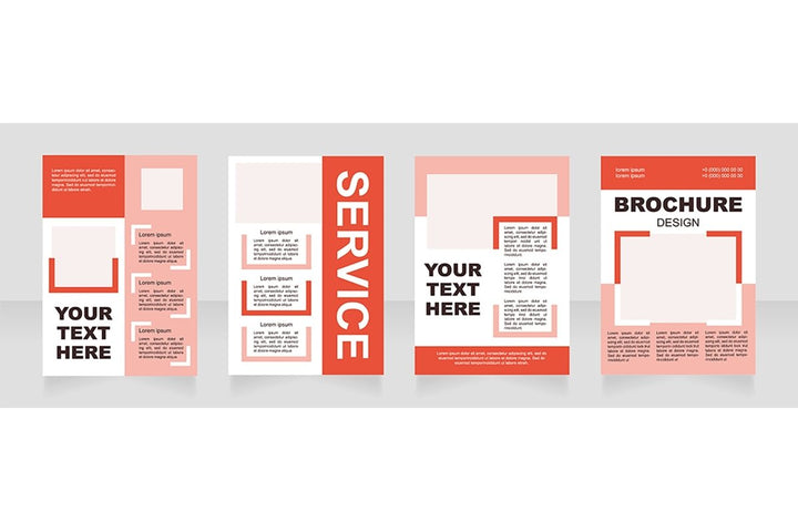 Management service blank brochure layout design