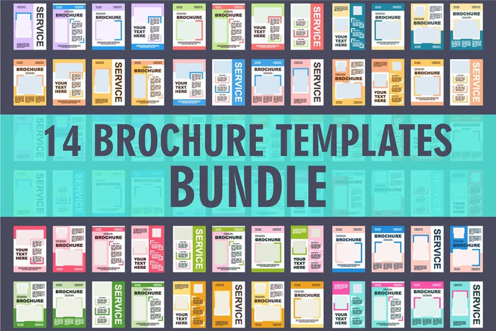 Management service blank brochure layout design