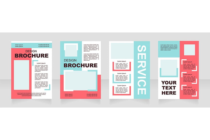 Management service blank brochure layout design