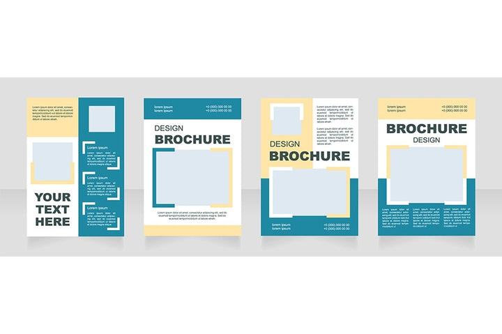 Management service blank brochure layout design