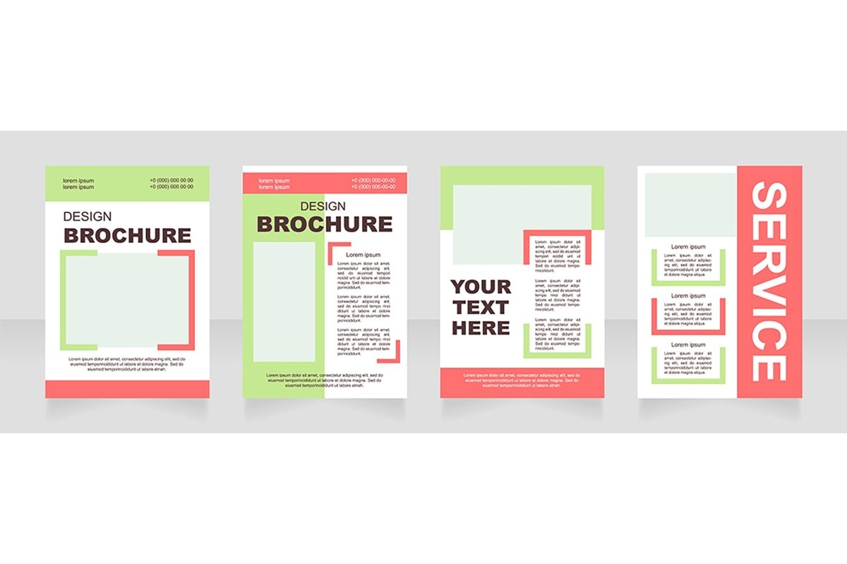 Management service blank brochure layout design