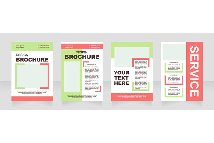 Management service blank brochure layout design