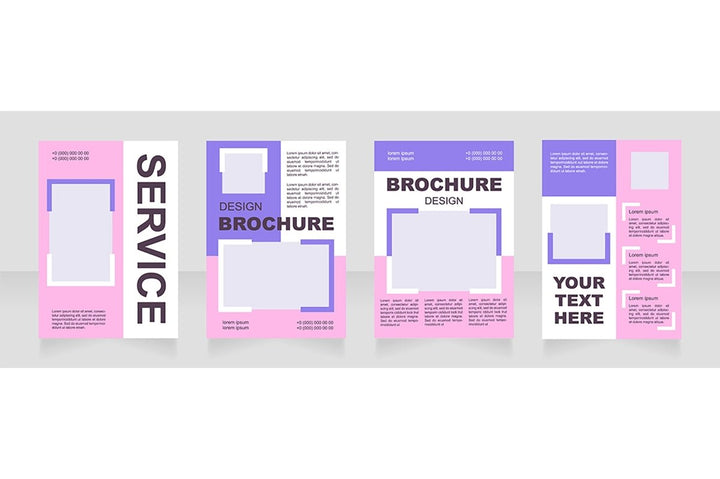 Management service blank brochure layout design