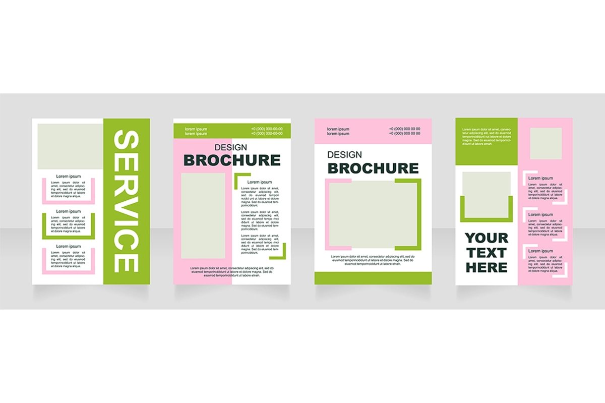 Management service blank brochure layout design