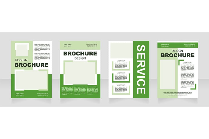 Management service blank brochure layout design