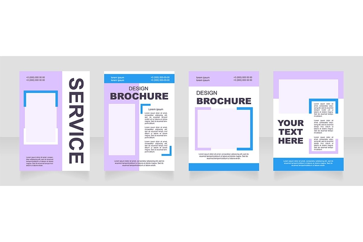 Management service blank brochure layout design