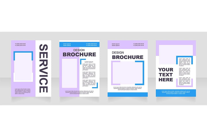 Management service blank brochure layout design