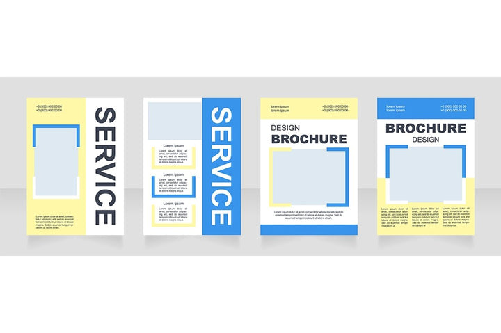 Management service blank brochure layout design