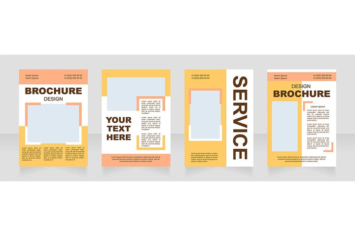 Management service blank brochure layout design