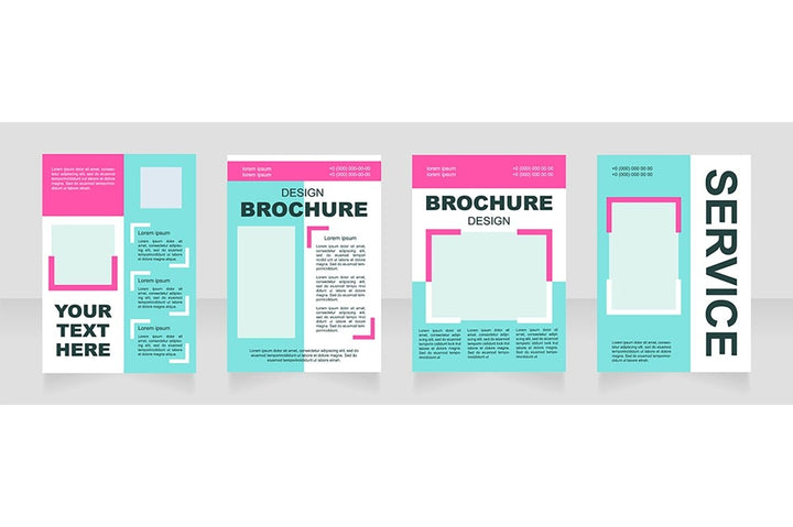 Management service blank brochure layout design