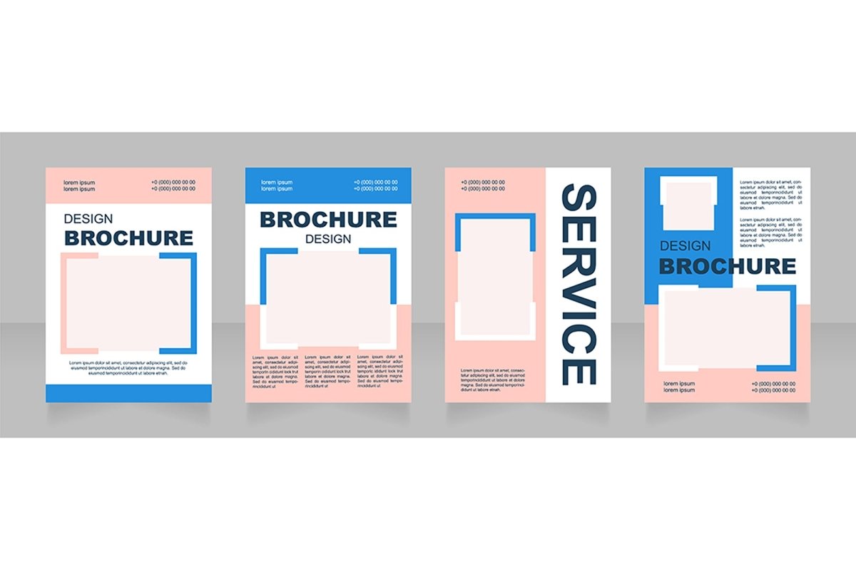 Management service blank brochure layout design