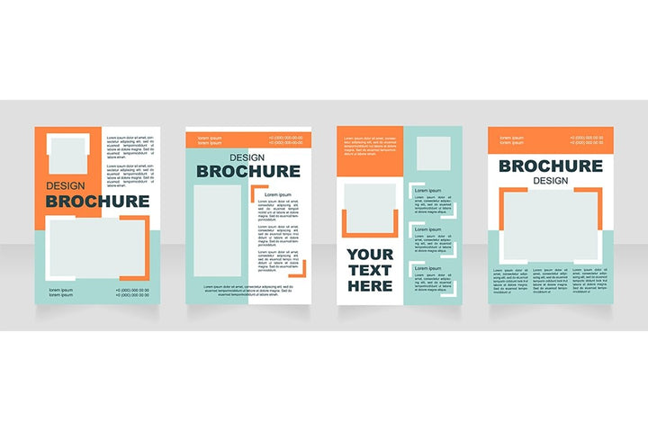 Management service blank brochure layout design