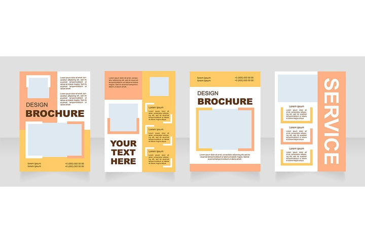 Management service blank brochure layout design