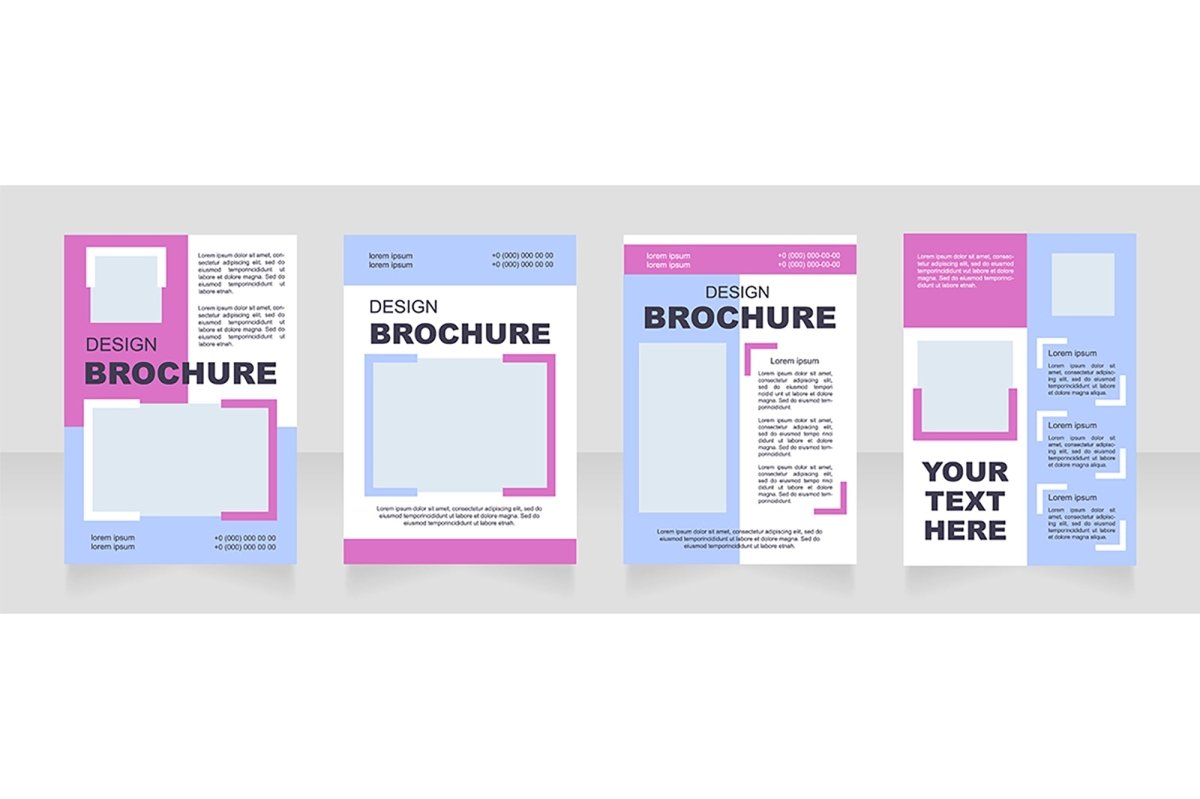 Management service blank brochure layout design