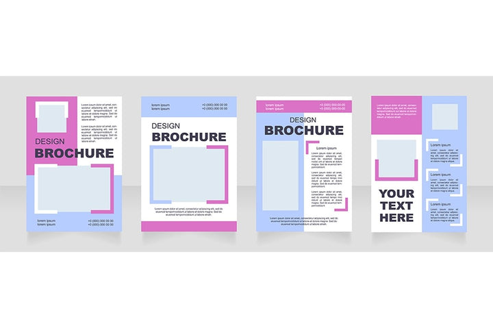 Management service blank brochure layout design