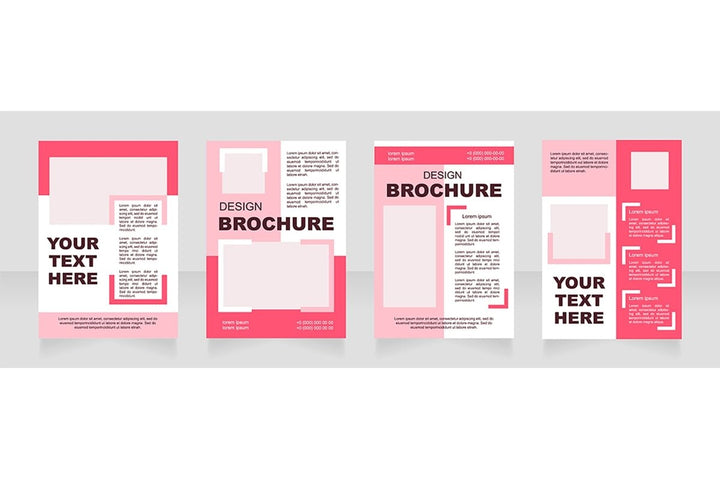 Management service blank brochure layout design