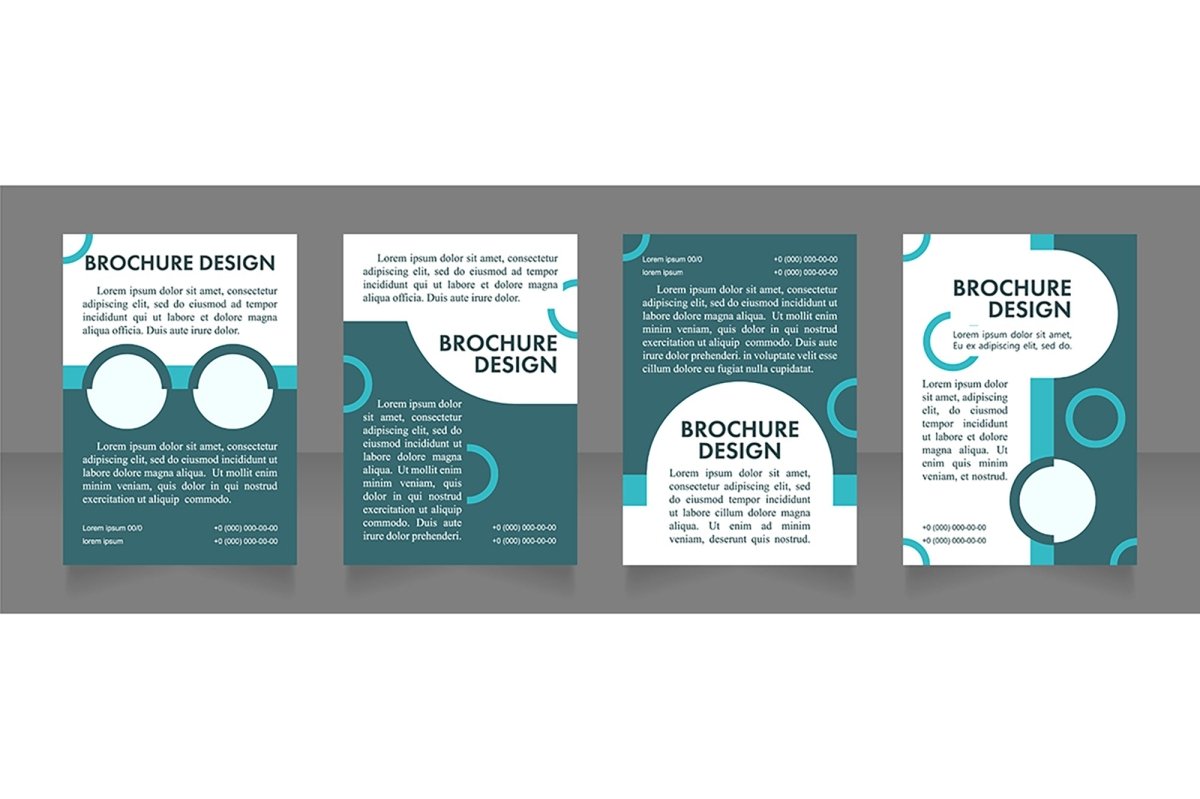 Marketing blank brochure layout design set
