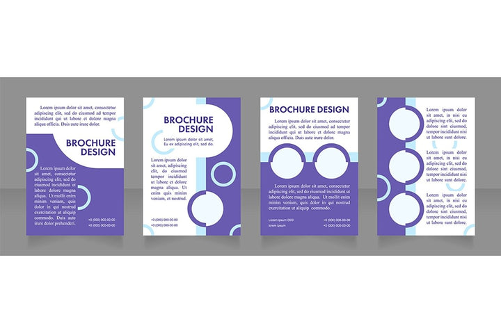 Marketing blank brochure layout design set