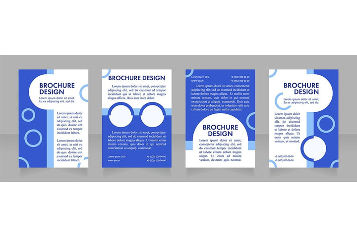 Marketing blank brochure layout design set