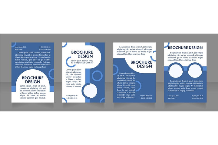 Marketing blank brochure layout design set