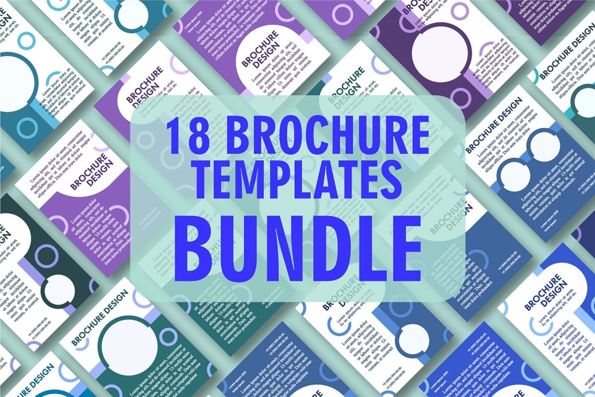 Marketing blank brochure layout design set