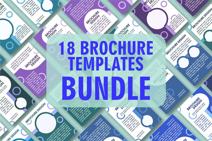 Marketing blank brochure layout design set