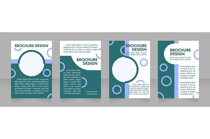 Marketing blank brochure layout design set