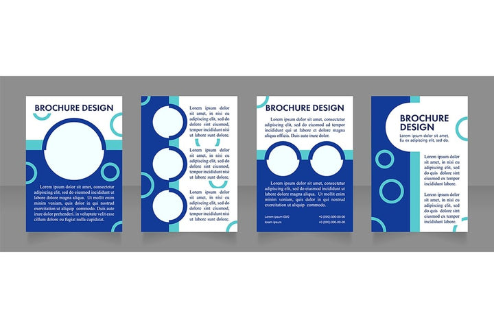 Marketing blank brochure layout design set