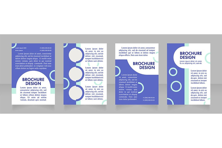 Marketing blank brochure layout design set