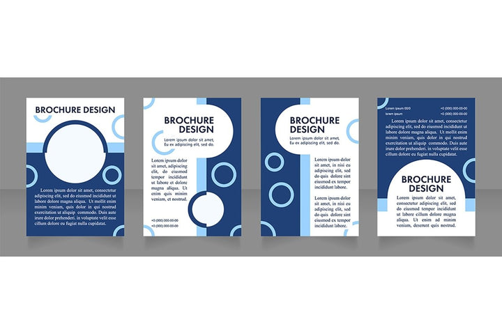 Marketing blank brochure layout design set