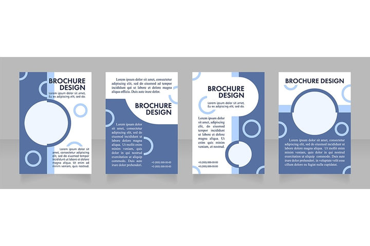 Marketing blank brochure layout design set
