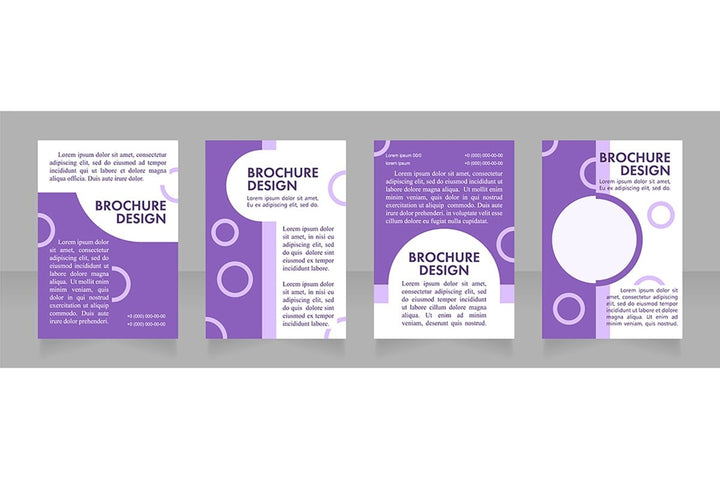 Marketing blank brochure layout design set