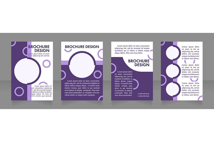 Marketing blank brochure layout design set